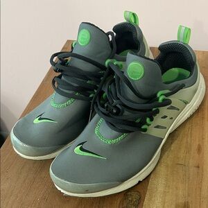 Nike Charcoal and Lime Athletic Shoes